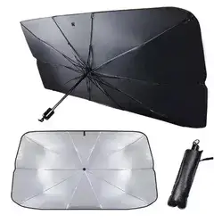 מגן שמש קל ונוח לשימוש, לפתיחה ולסגירה. נפתח ונסגר כמטריה.