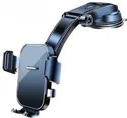 מעמד נייד לרכב עם זרוע מתכווננת המסתובבת ב *360. תושבת הנייד מסתובבת גם. יכול להיות מונח גם על שמשת הרכב וגם על הדש בורד.