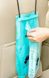 שקיות אשפה נתלות לרכב. 50 יחידות בחבילה. צבע אדום.