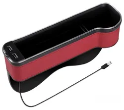 תיבת איחסון עם אורות. נטען USB. צבע אדום.