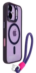 כיסוי מגנטי עם מגן עדשה למצלמה טעינה מגנטית Magsafe עם רצועת יד יוקרתית ועמידה
