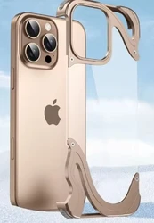 מגן iPhone 15 16 pro max נגד shockproof מתכת שקוף האחורי לוח סגסוגת אקריליק