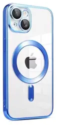 כיסוי מגנטי אלחוטי מפואר עבור Magsafe לאייפון 15, PLUS 15 ,14 Pro 14, 14 Plus ציפוי עדשה שקופה להגנה