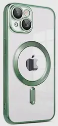 כיסוי מגנטי אלחוטי מפואר עבור Magsafe לאייפון 15, PLUS 15  ,14 Pro 14, 14 Plus ציפוי עדשה שקופה להגנה